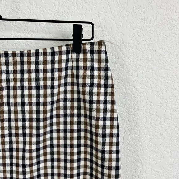 Aquascutum London Plaid Gingham Pencil Skirt Straight - Picture 2 of 8